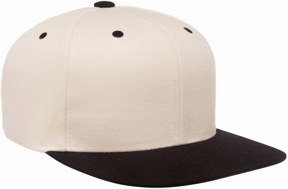 Yupoong Classics Premium 6 Panel Flatbill Snapback Hat Bundle with THP Hat & Clothing Brush