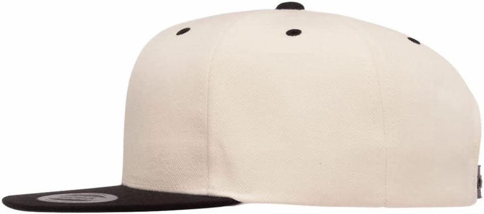 Yupoong Classics Premium 6 Panel Flatbill Snapback Hat Bundle with THP Hat & Clothing Brush