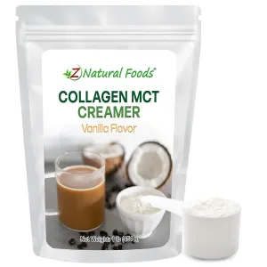 Z Natural Foods Collagen MCT Oil Creamer - Pure MCT Creamer Powder with Collagen Peptides - Collagen Creamer for Coffee, Tea & Culinary Use - Healthy Creamer, Keto & Paleo Friendly, Vanilla, 1 lb