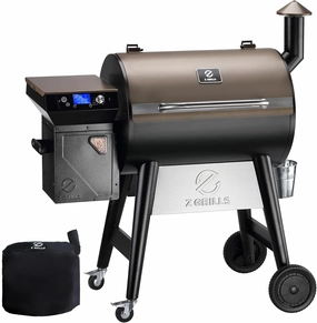 Z GRILLS Wood Pellet Grill Smoker with PID 2.1 Controller, 704 Cooking Area, Meat Probes, Rain Cover for Outdoor BBQ, 7002C