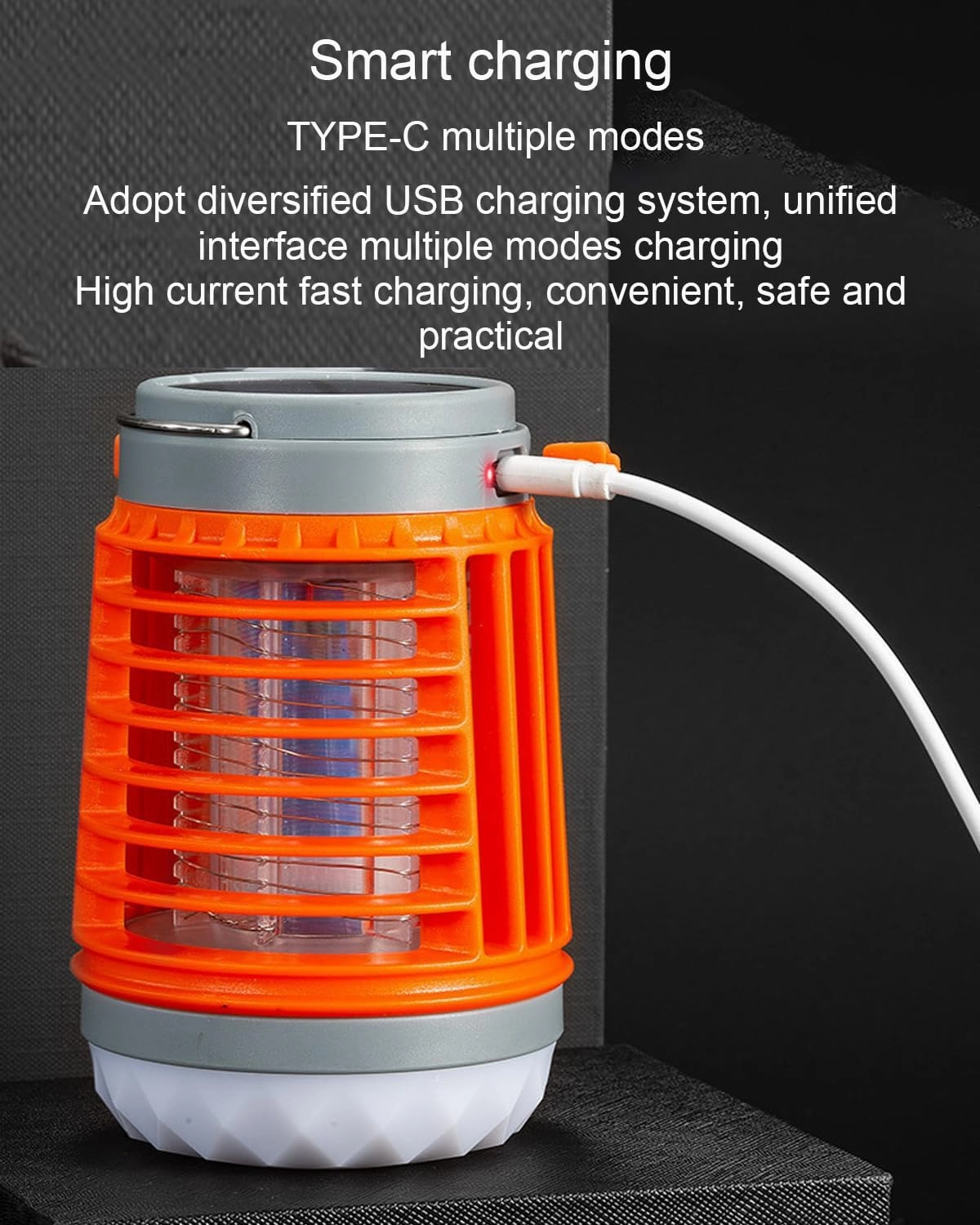 Zapranger - 2025 Profession 2 in 1 Zap Ranger, 100% Safe, Solar & USB Charging, 360° Luminous, Portable Silent Camping Light, Ipx7 Waterproof, for Indoor, Outdoor, Garden, Picnic (Orange*2)