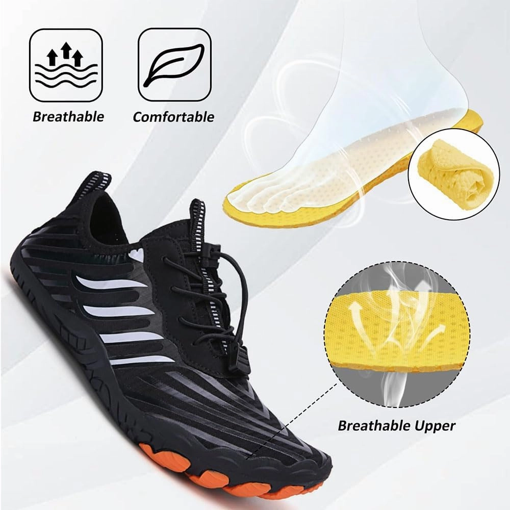 Zureto Hike Barefoot Shoes Womens Mens, Unisex Healthy Non-Slip Barefoot Grounded Shoes