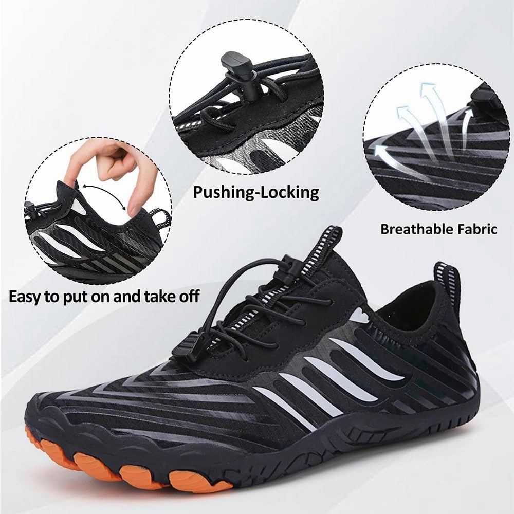 Zureto Hike Barefoot Shoes Womens Mens, Unisex Healthy Non-Slip Barefoot Grounded Shoes